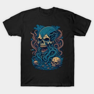 kraken with skull T-Shirt